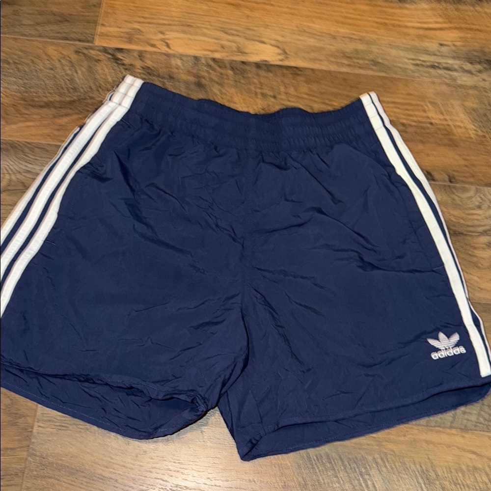 Adidas Navy 3-Stripes Men's Athletic Shorts